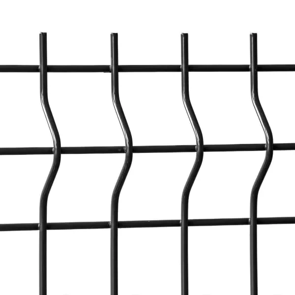 V-profile detail on V mesh fencing panel