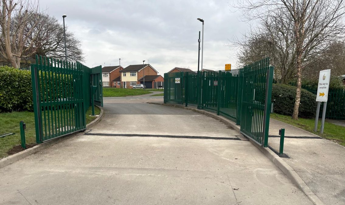 Green Palisade gates installed at Homefield Primary school