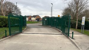 Green Palisade gates installed at Homefield Primary school