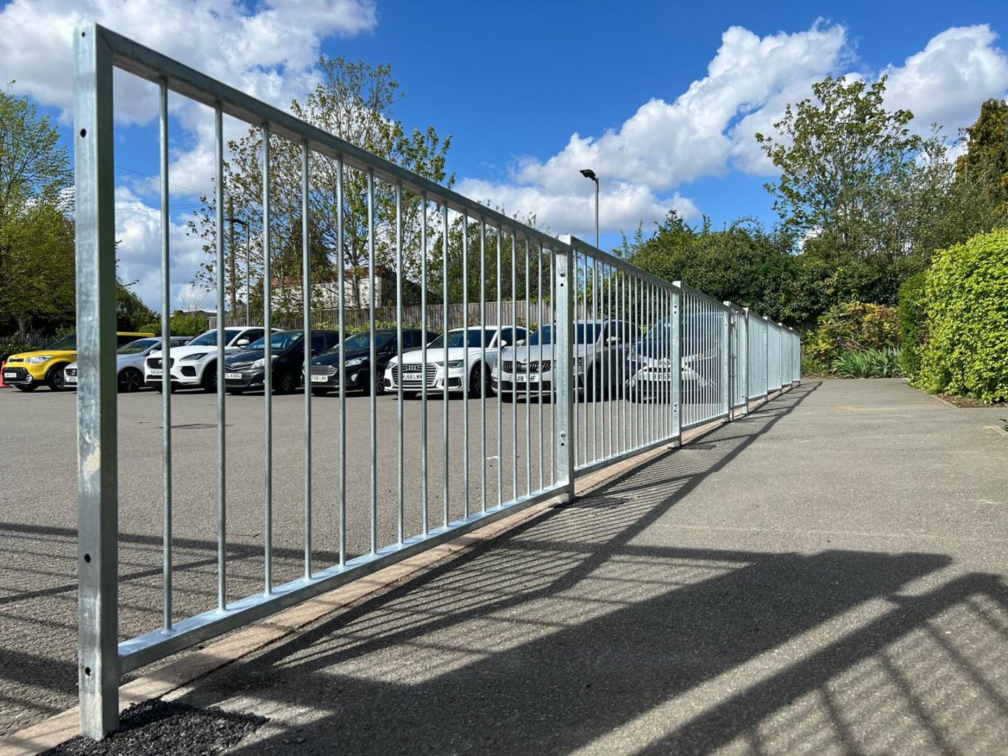 Guardrail fencing at Beaufort school in Birmingham