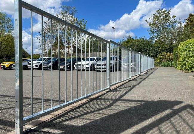 Guardrail fencing at Beaufort school in Birmingham
