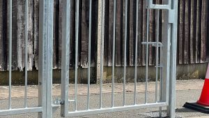 Pedestrian gate at Beaufort school