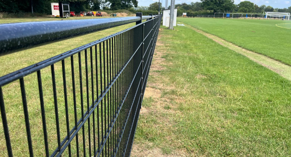 Steel Spectator fencing at a football club