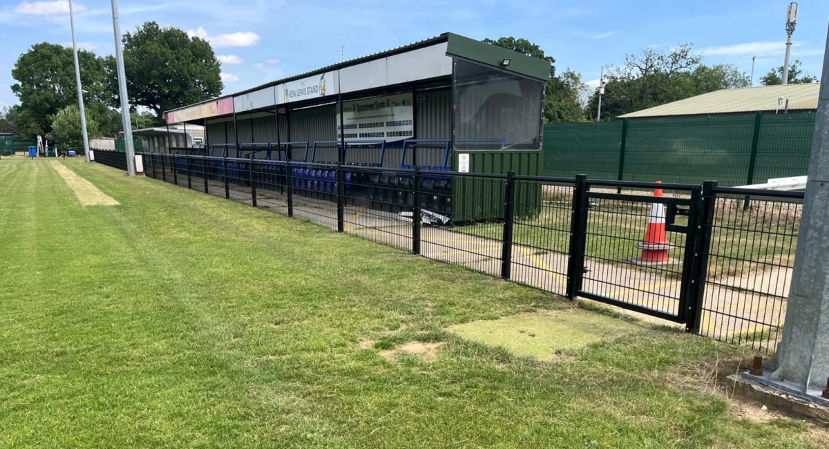 Black Spectator fencing at a football club
