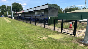 Black Spectator fencing at a football club