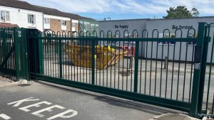 Automated sliding gate at Pegasus school in birmingham