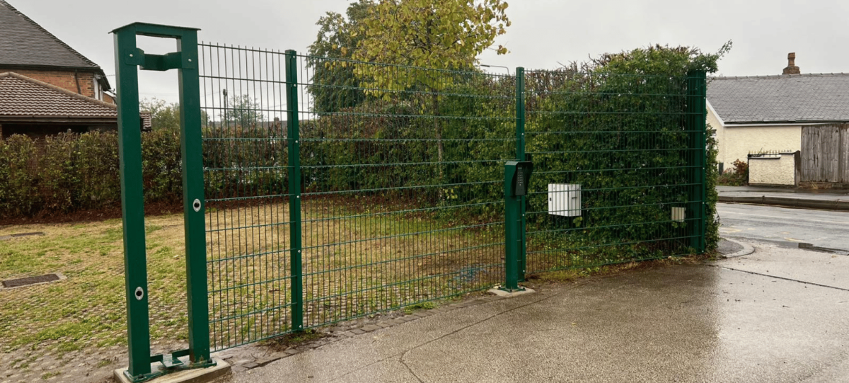 security fencing at the entrance to Kimberley school