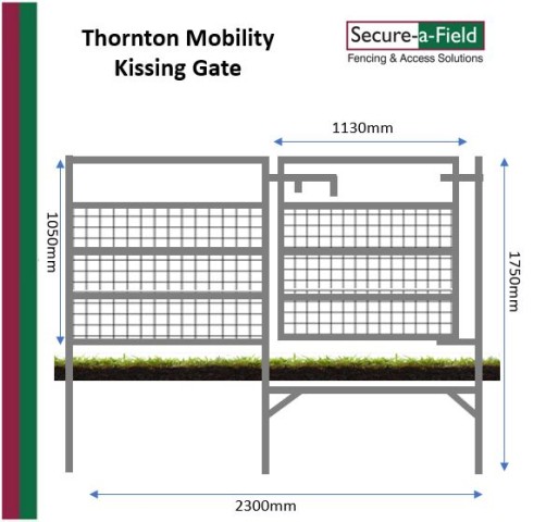 Thornton Large Mobility Kissing Gate with RADAR Lock